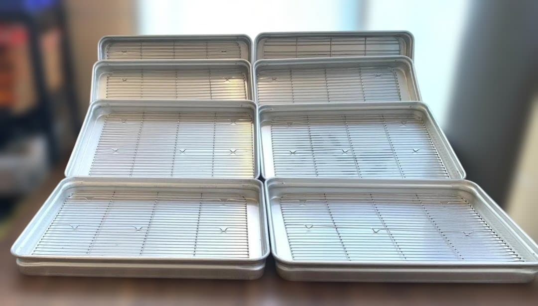 アカオアルミ 硬質アルミ 大60 番重8点 蓋×1・網×8 付き 業務用 ②