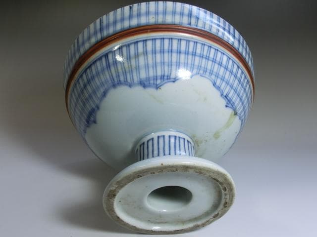 杯洗■染付十草紋盃洗 酒器 杯洗い 鉢 唐草 古美術 時代物 骨董品■