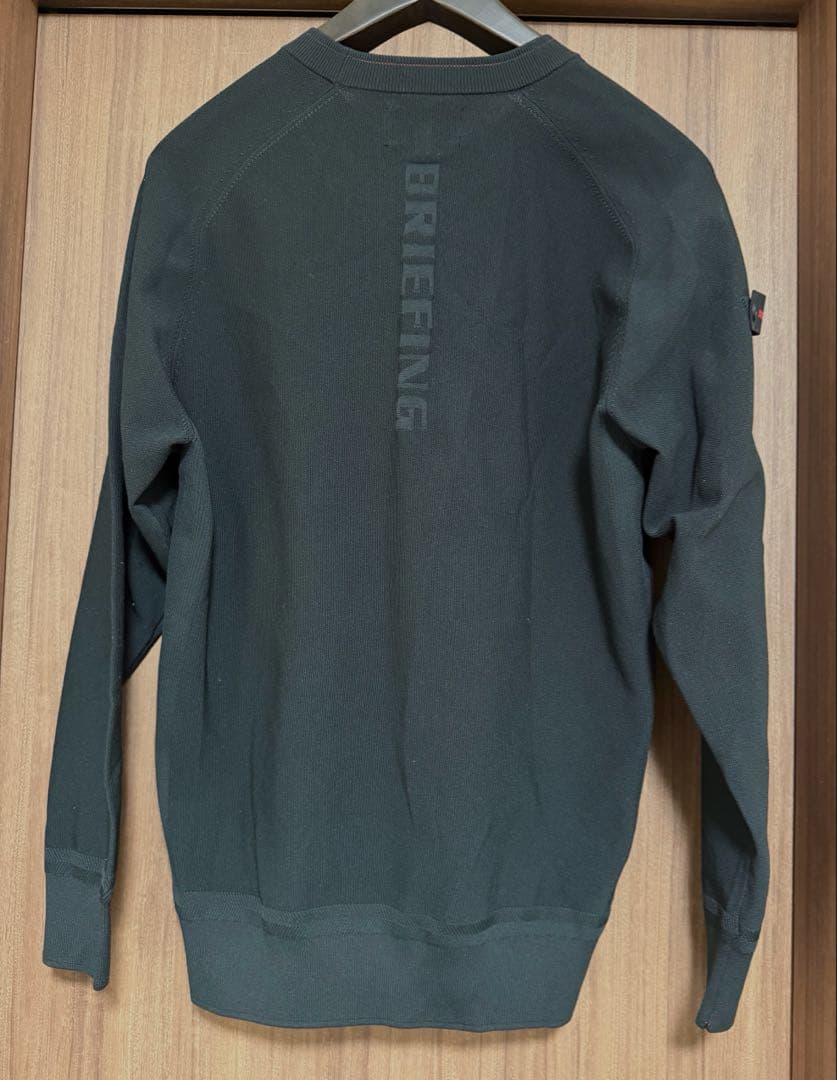 【美品】ブリーフィング：クルーネックニット／Lサイズ／ブラック