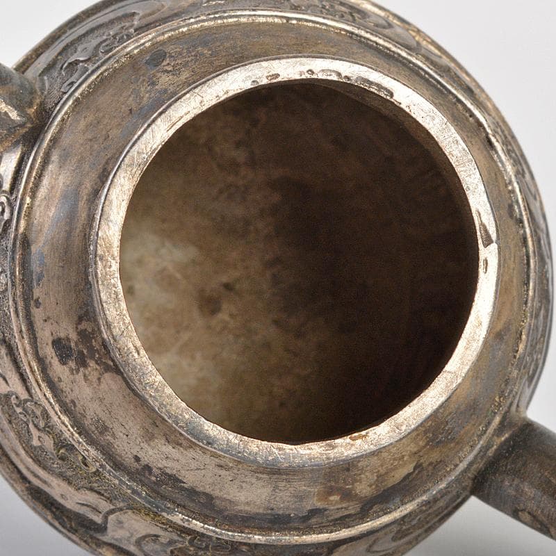 中国　白銅　饕餮文　神獣摘　水注　水滴　V　R7117