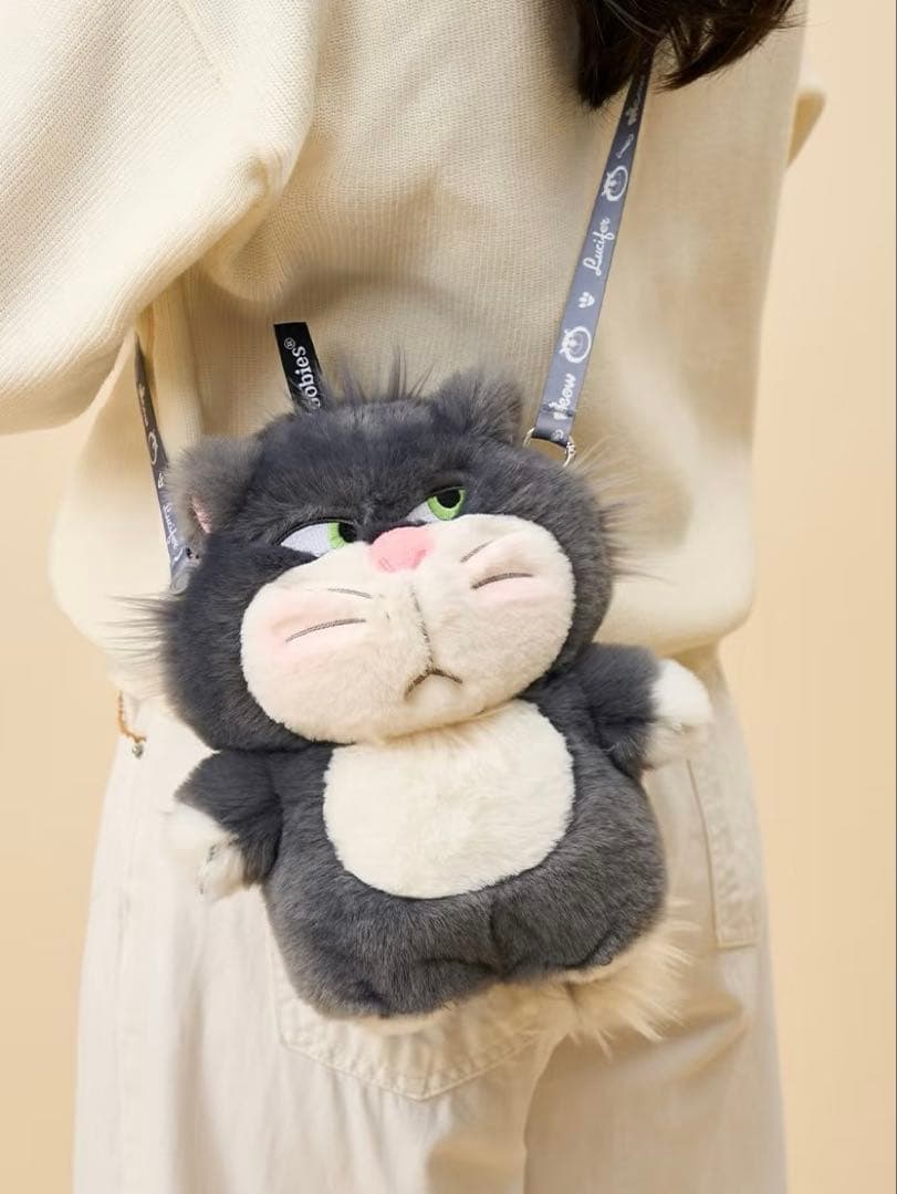 海外限定 ディズニー ルシファー 湯たんぽ付き ぬいぐるみ バック3way