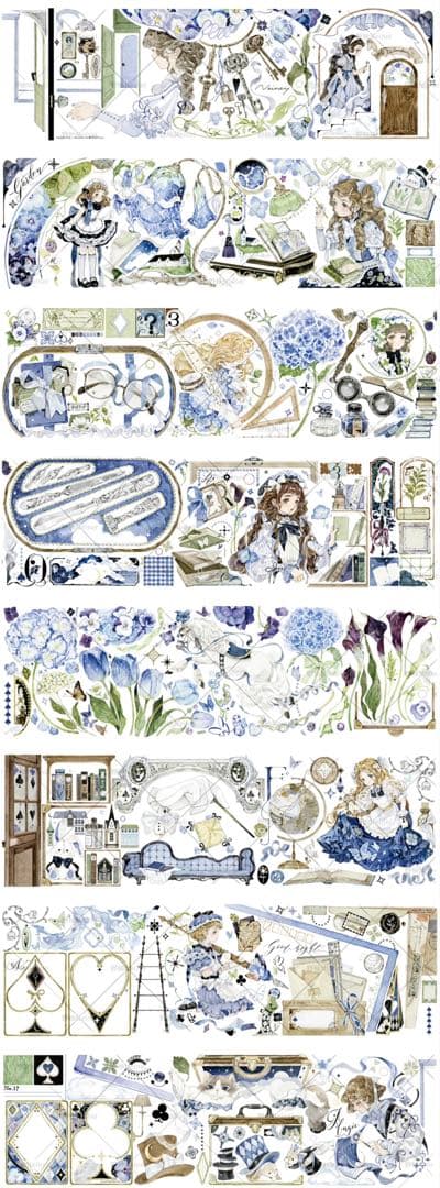 《在庫処分セール》海外　マスキングテープ　装飾系　貝殼、ホロ、虹光pet　14点