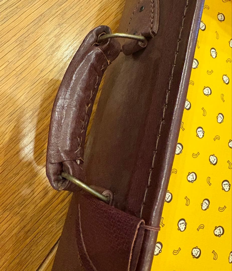 希少！良品 90s NEC バザールでござーる 本革製 トランクケース 非売品