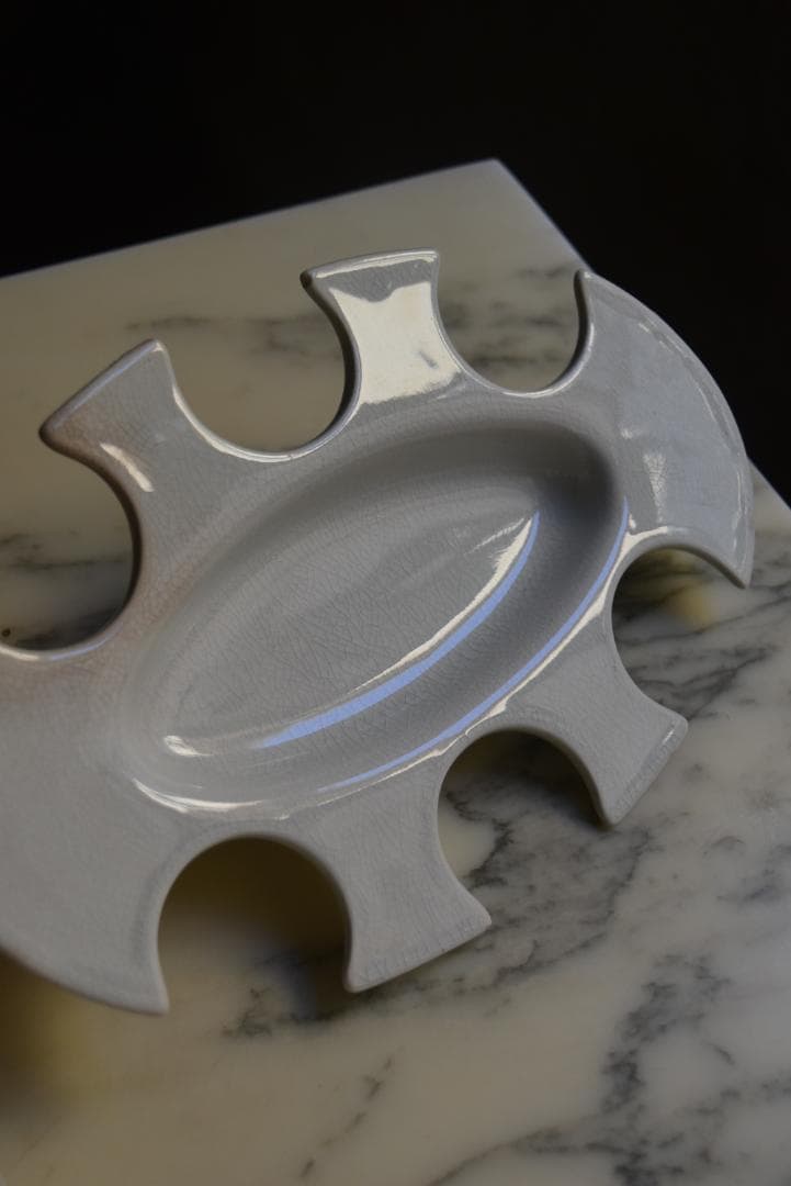 珍品　フランス19世紀　白釉　卵の器　美品　古道具坂田