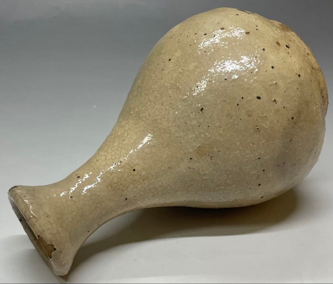 金重愫　粉引徳利　備前焼　共箱　栞　b523