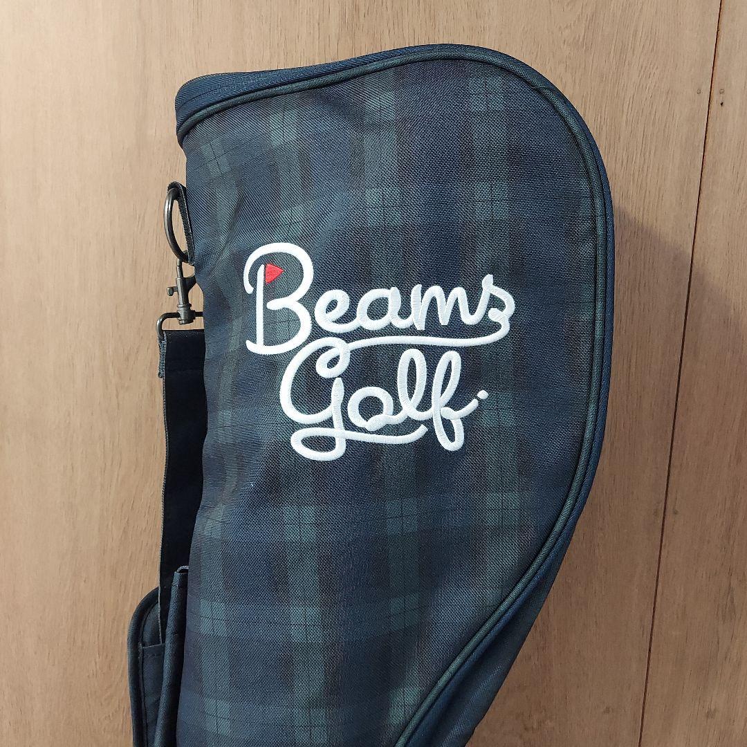 極美品〈BEAMS GOLF〉クラブケース ネイビー チェック柄
