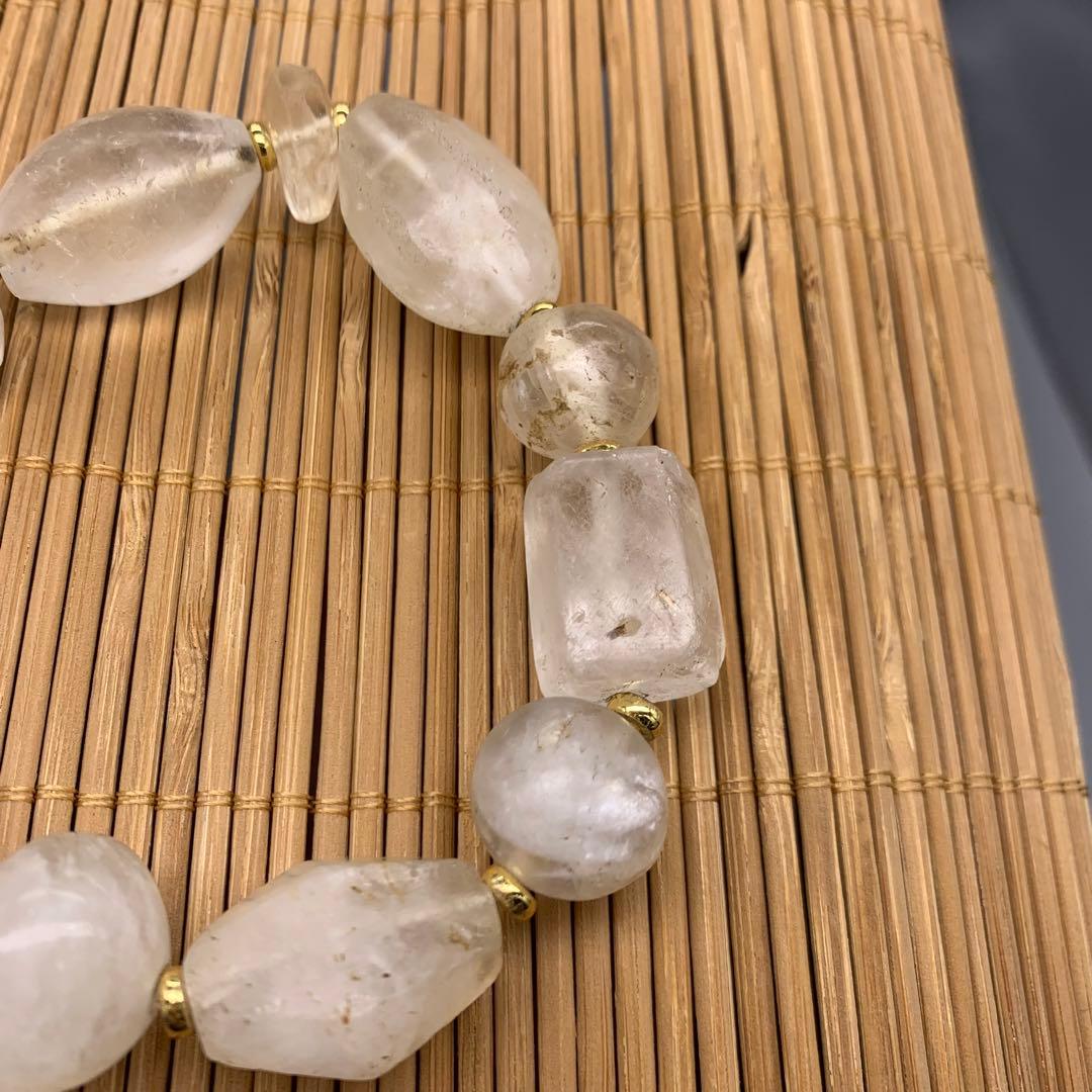 アンティークビーズ/水晶ブレスレット