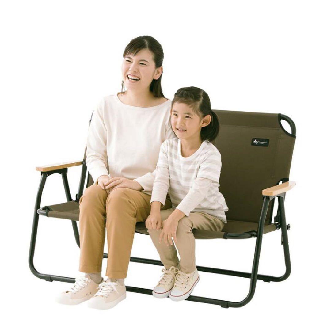 新品タグ付き✨ロゴス グランベーシック チェアfor2 アウトドア カーキ