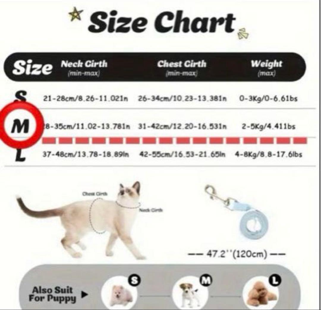 D2／イエロー ハーネスリード 花装飾付きMサイズ