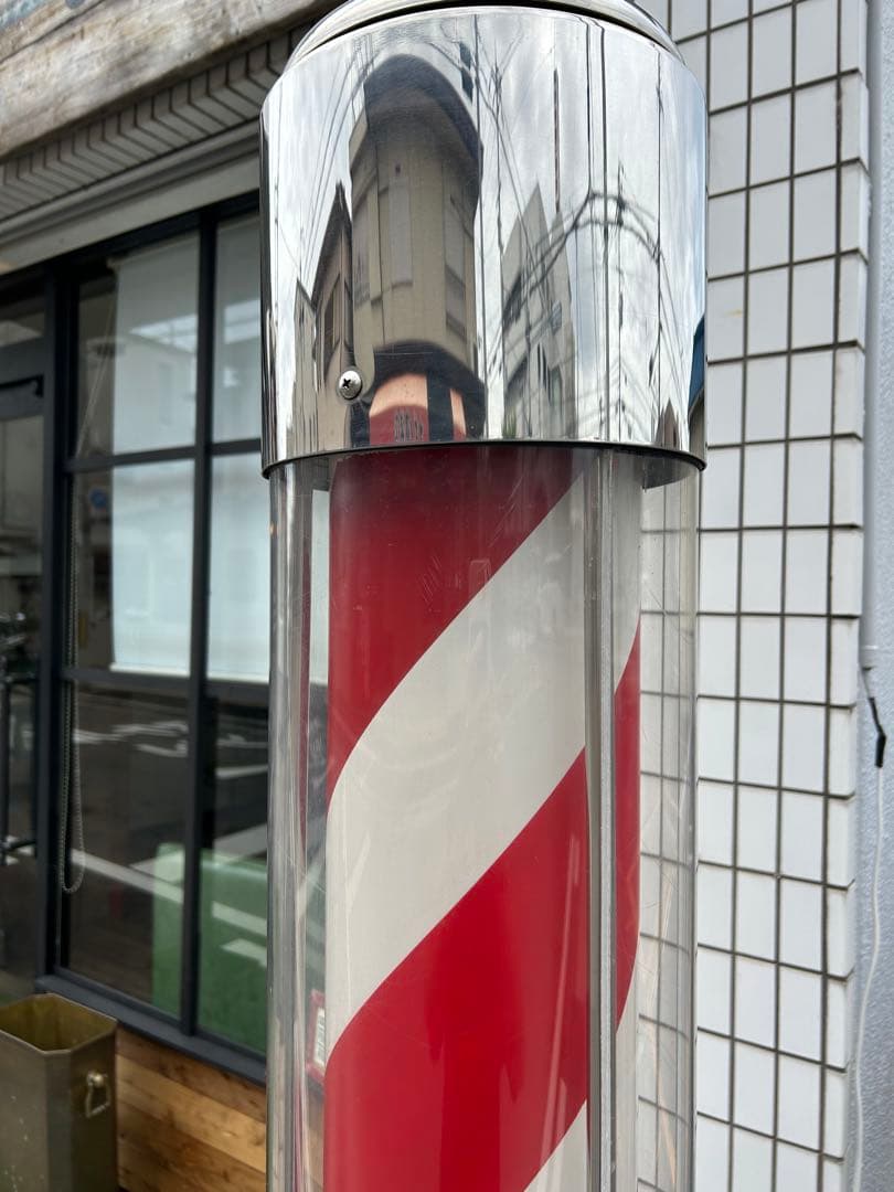 引き取り限定　サインポール　大阪　理容