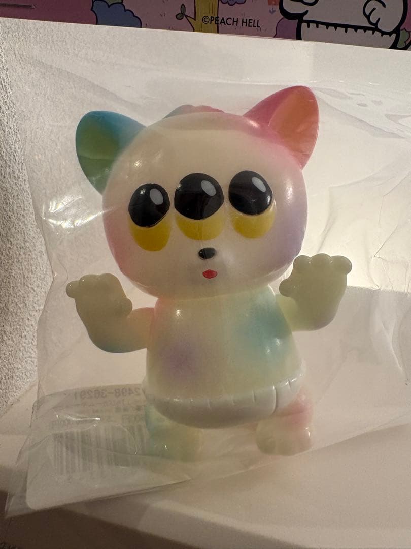 ちびカームキャット　蓄光　ソフビ