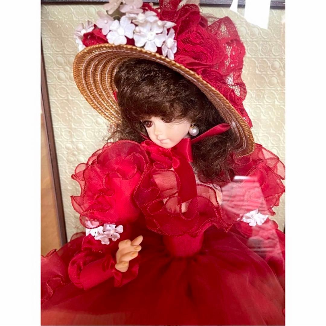 ●【美品】アンティークフランス人形 専用クリアケース付 ドール ドレス パール②