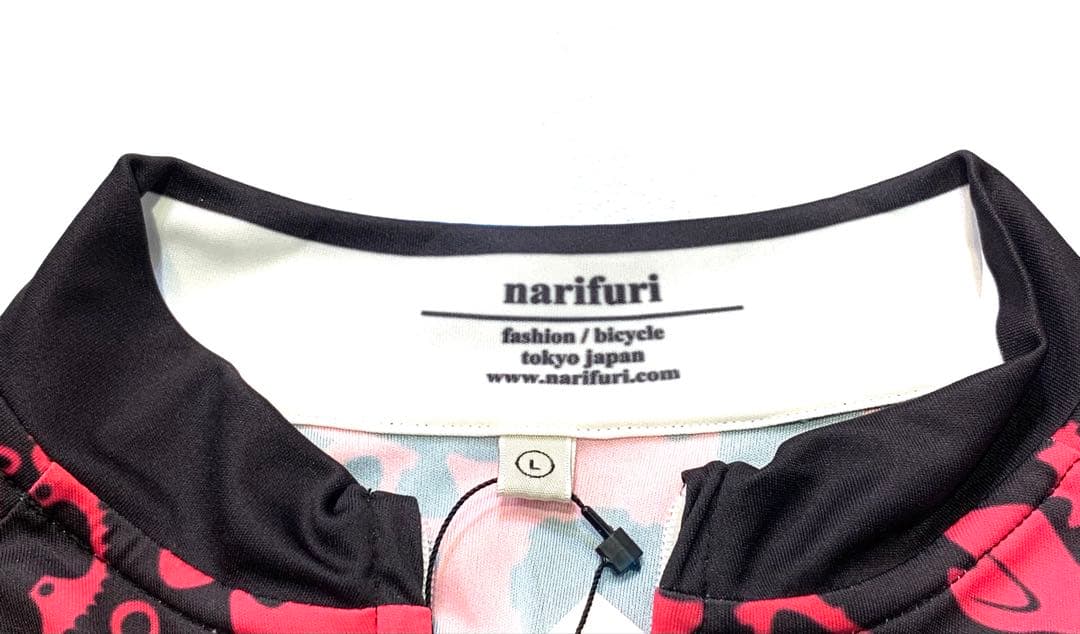 未使用タグ付 narifuri ナリフリ 柄物 サイクルジャージ