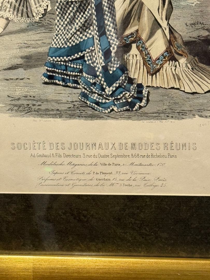 REVUE DE LA MODE 印刷物 1868年 【商品番号①】