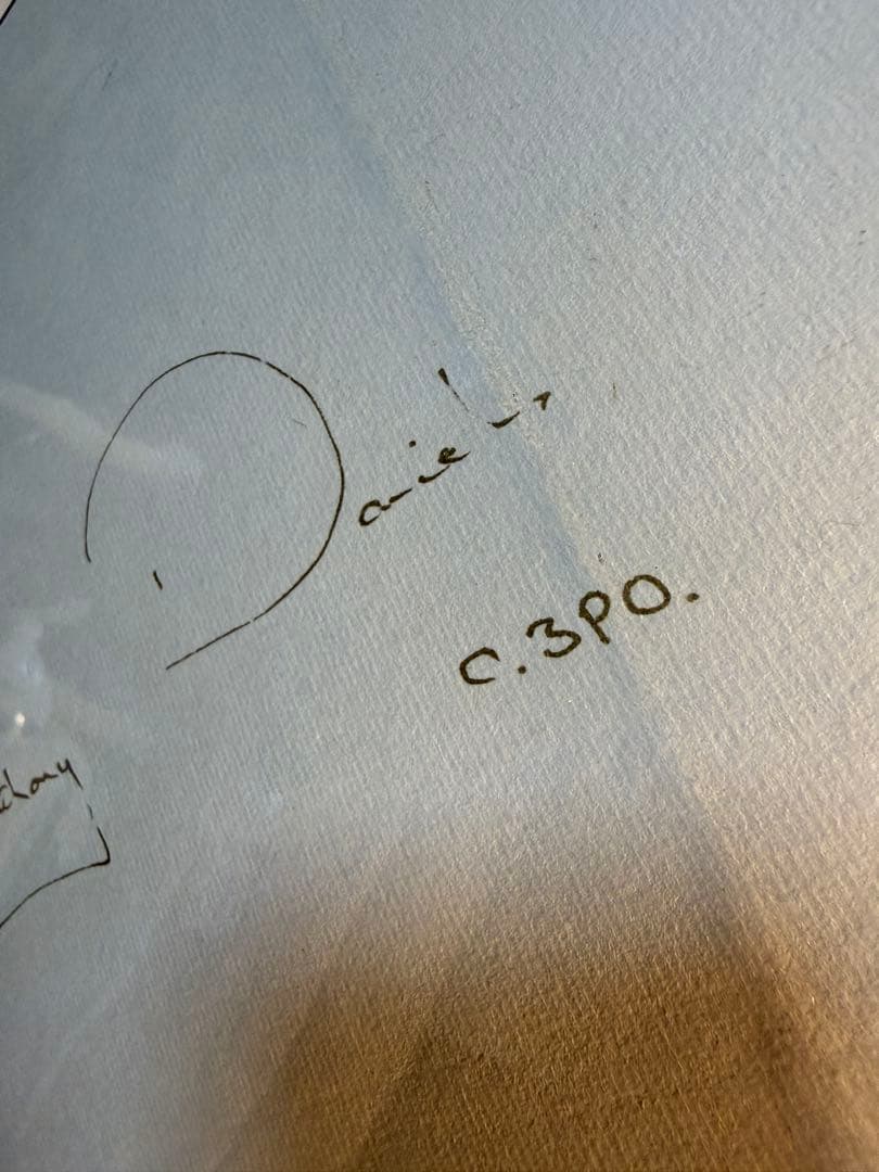 極希少 スターウォーズ C-3PO アンソニー・ダニエルズ 直筆サイン色紙