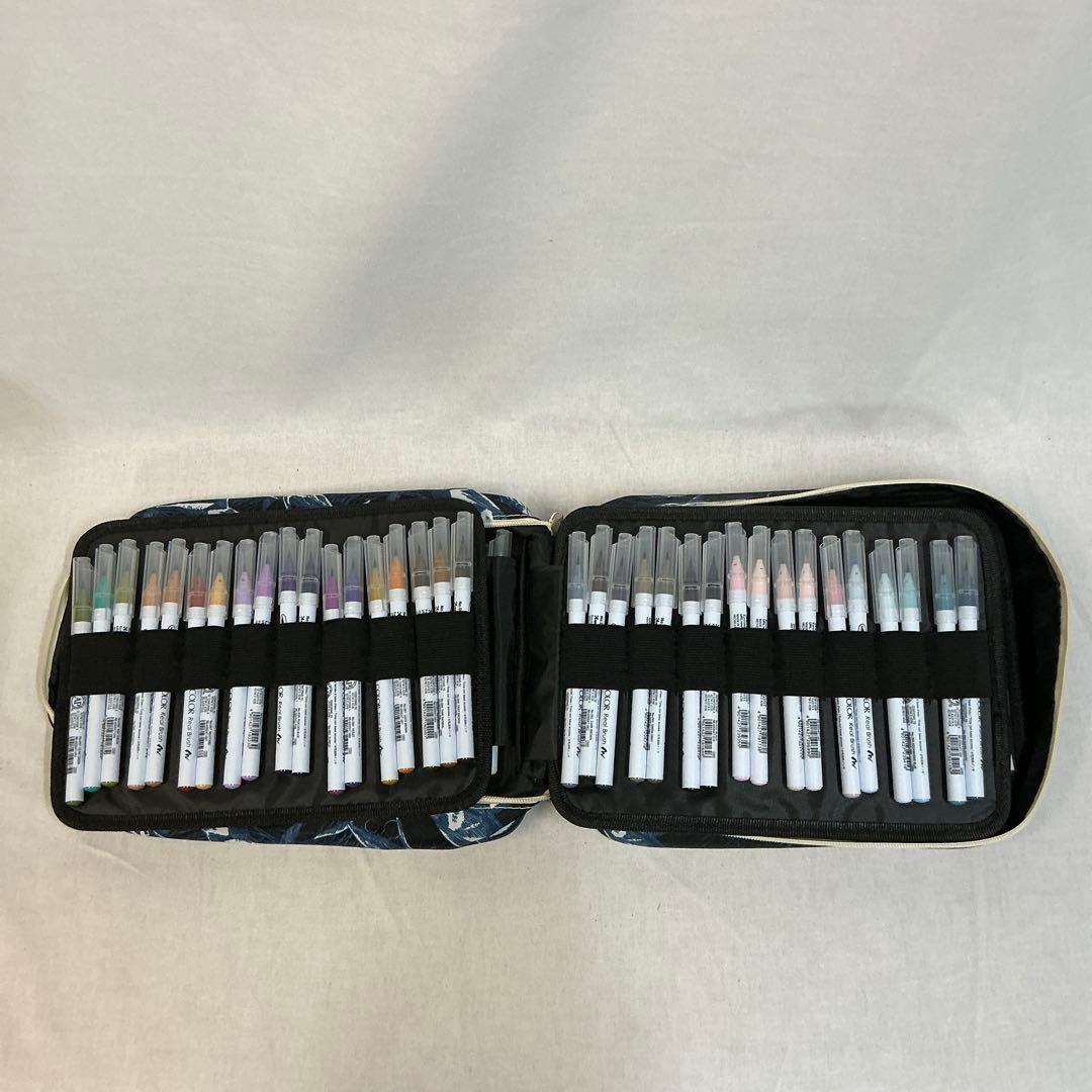 呉竹　ZIGクリーンカラー　リアルブラッシュ　120本セット 水性　収納具付き