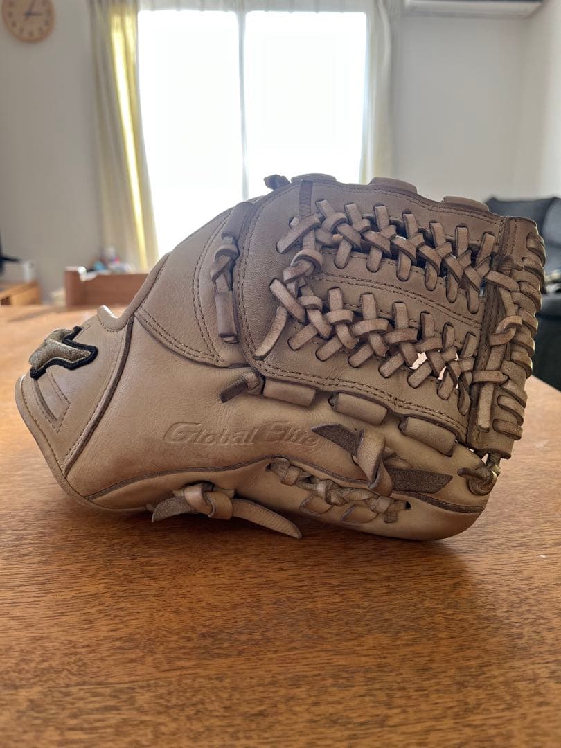 ミズノ　グローバルエリート　少年軟式　グローブ　湯もみの鉄人　片付け　湯もみ品