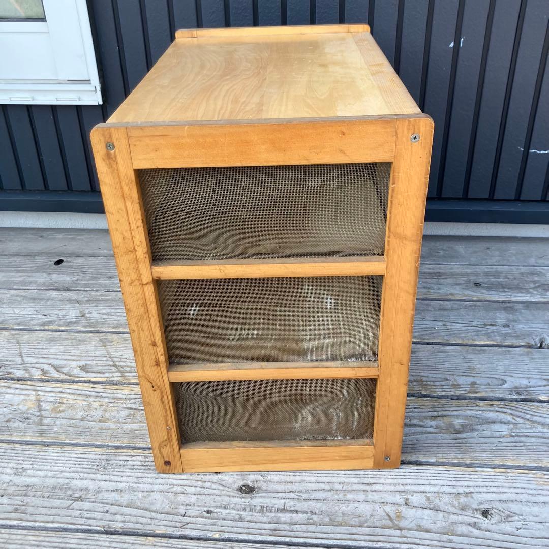 昭和レトロ 蝿帳食器棚 キッチン収納 収納棚 網戸棚 網棚 飾り棚 戸棚 小物入