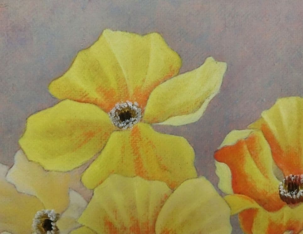 渋谷誠 「ポピー」 油彩 F4 額装