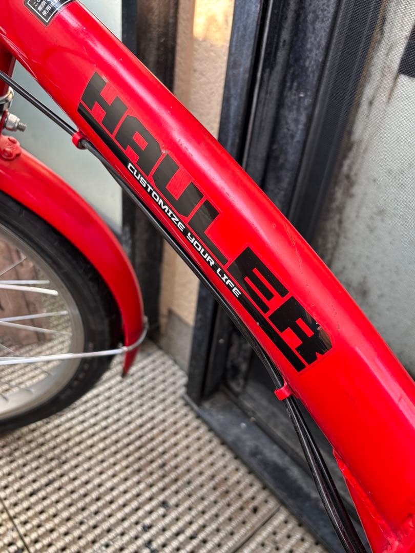 新品タイヤに6段変速機付・折り畳みミニベロ(20㌅)お引取りでも、配達も可能]