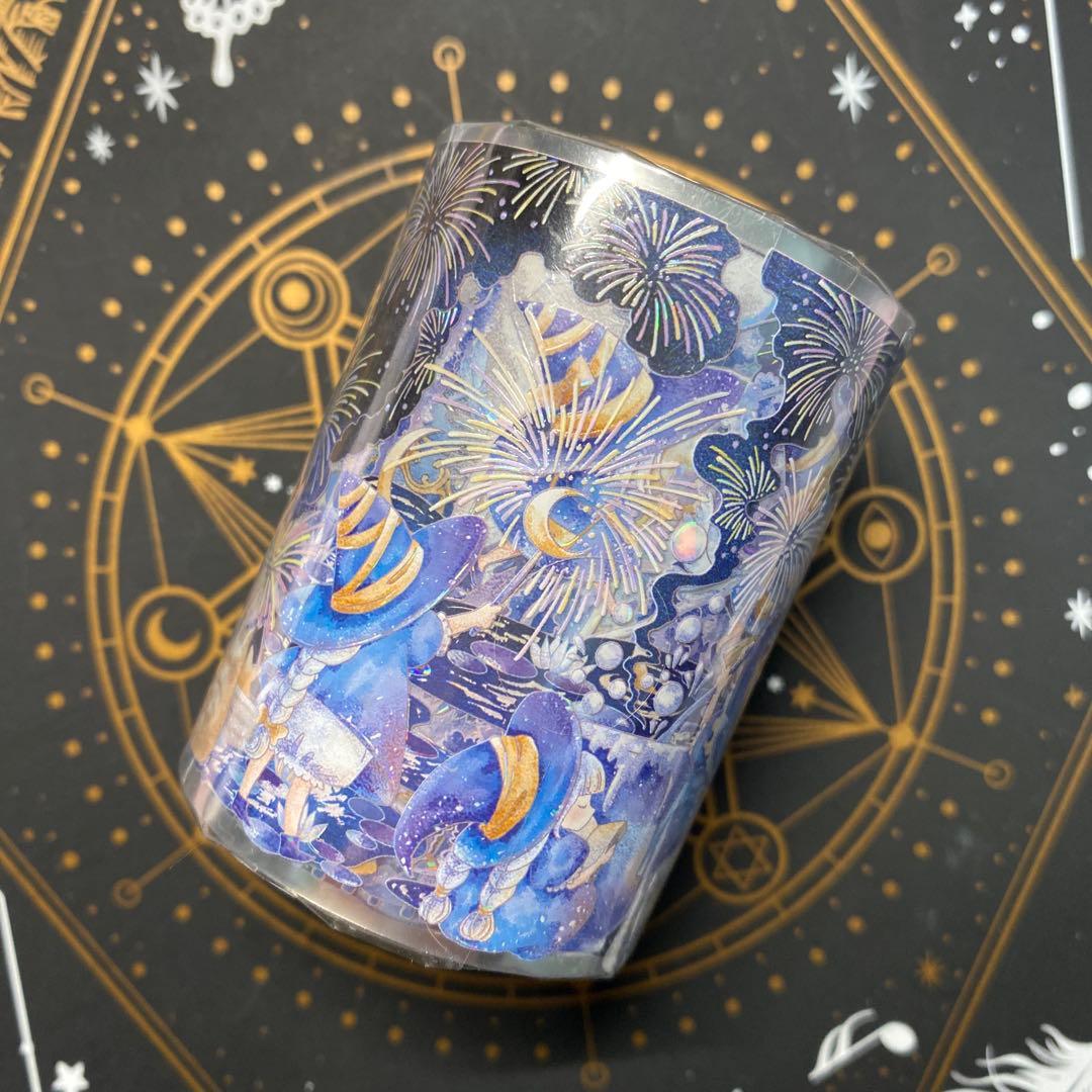 【C1】海外　10m巻　貝殻光マスキングテープ　人物系/背景系/装飾系