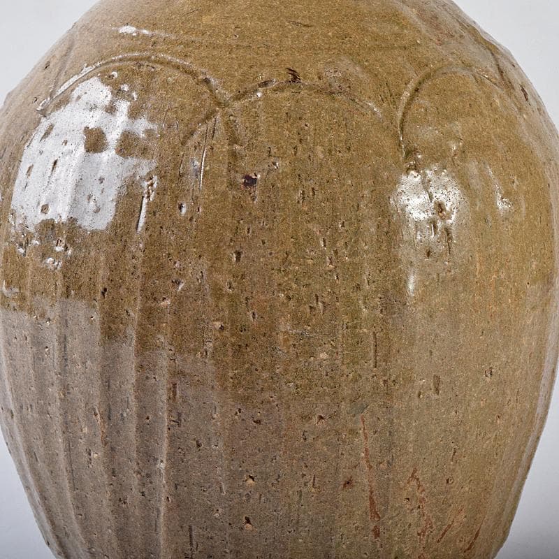 中国　越州窯青磁　碗口瓶　金継ぎ直し　時代箱付　M　R7948B