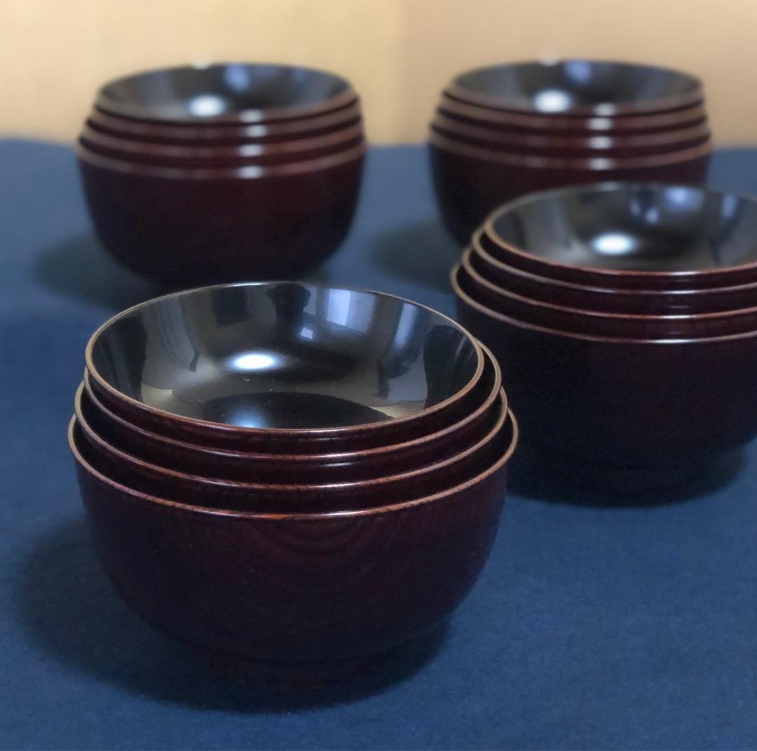 《レ》木芸家 田中重希 欅 四ツ椀4客 日本工芸会会員 共箱 251201お2