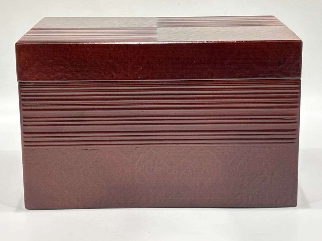 茶道具 利休形茶箱 一閑塗 溜 茶箱セット紙箱