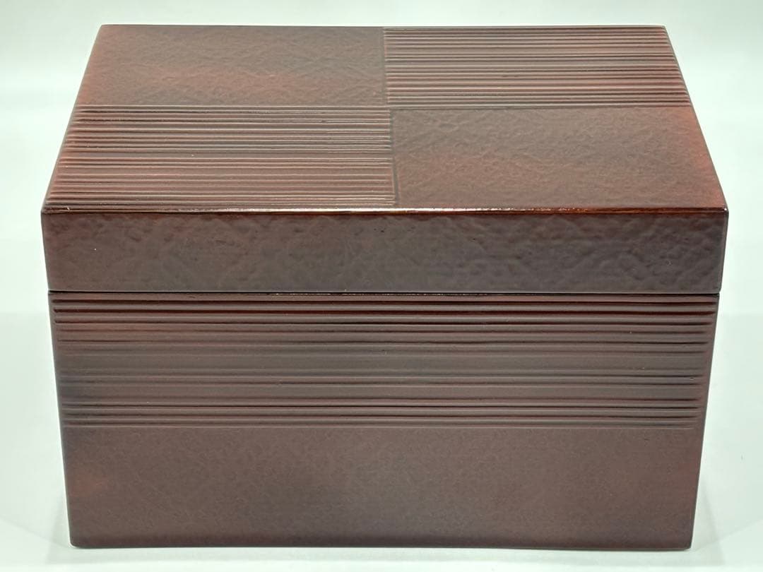 茶道具 利休形茶箱 一閑塗 溜 茶箱セット紙箱