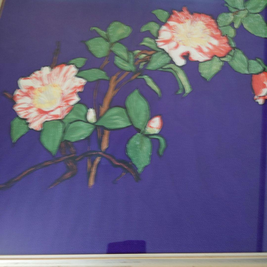 絵画　額装　題名　花椿　作者　林　武