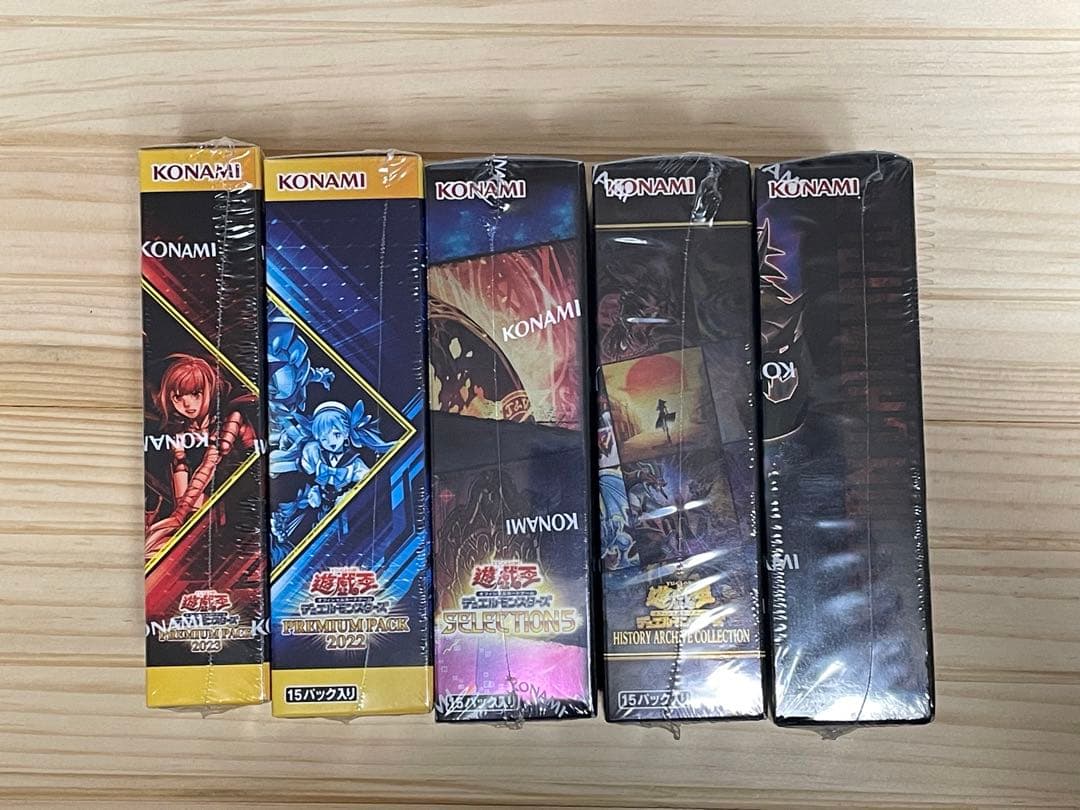 遊戯王未開封5BOXセット【シュリンク付】
