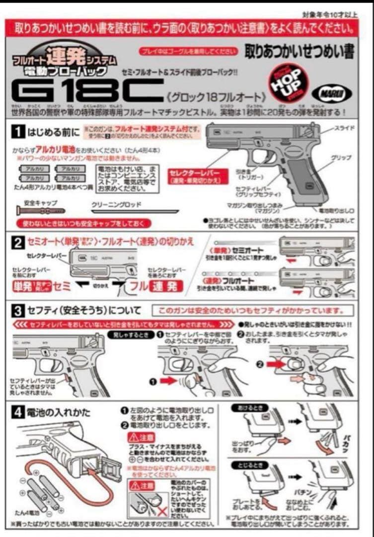 美品　東京マルイ　カスタム品　グロックG18C Glock 化粧箱付き