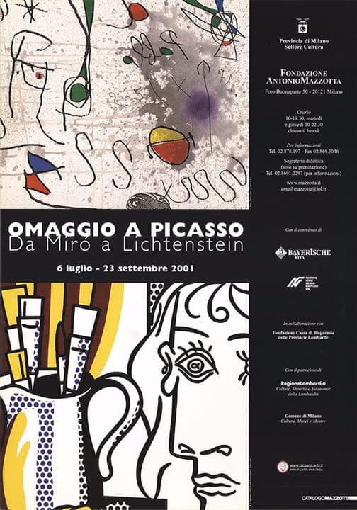 【激レア】リキテンスタイン＆ミロ、ピカソへのオマージュ展ポスター