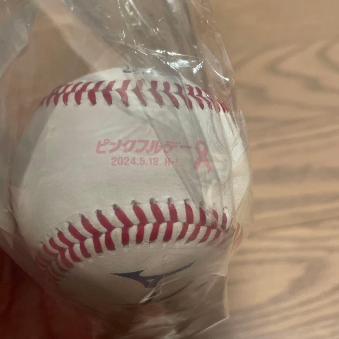 【レア公式試合球直筆サイン入り】44笹川選手『2024年ピンクフルデー』柳田2世