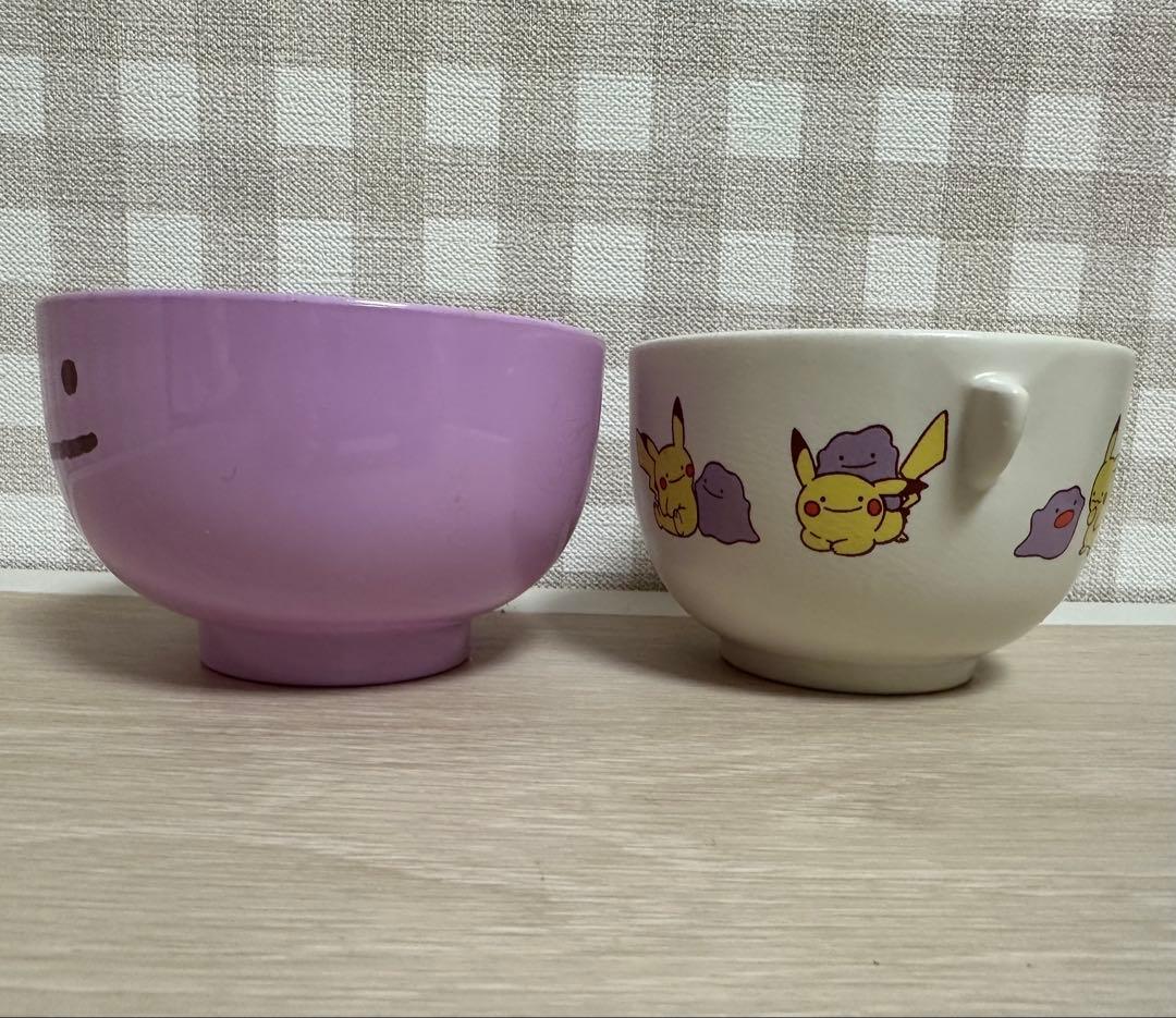【レア】汁椀・茶碗セット　へんしん！メタモン