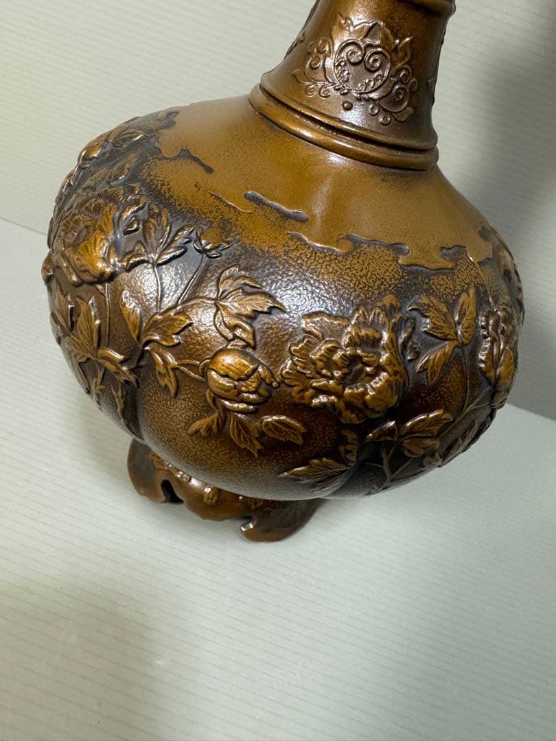 2307  高岡銅器★ 金工作家 村田宏　双耳花瓶