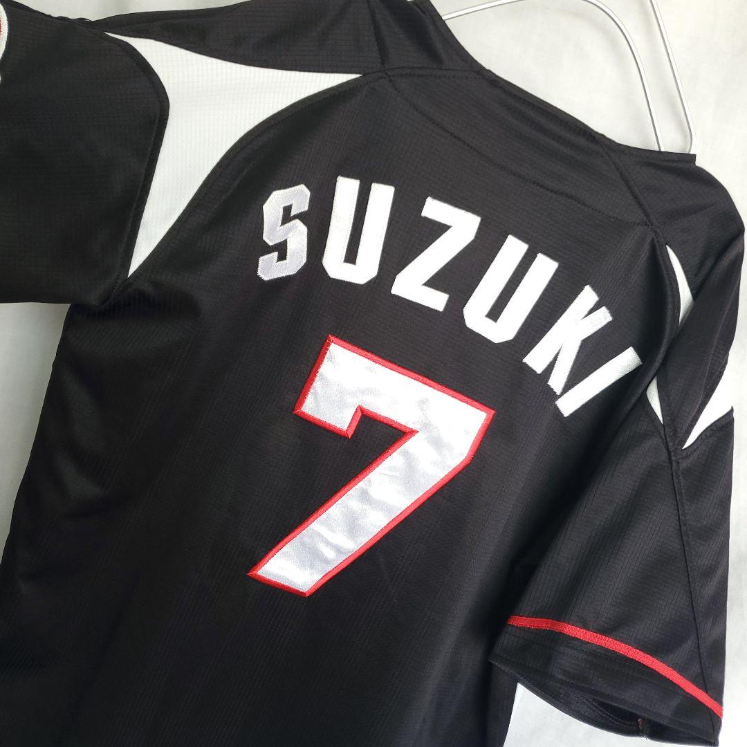 希少 DESCENTE 千葉ロッテマリーンズユ 鈴木大地 レプリカニフォーム黒