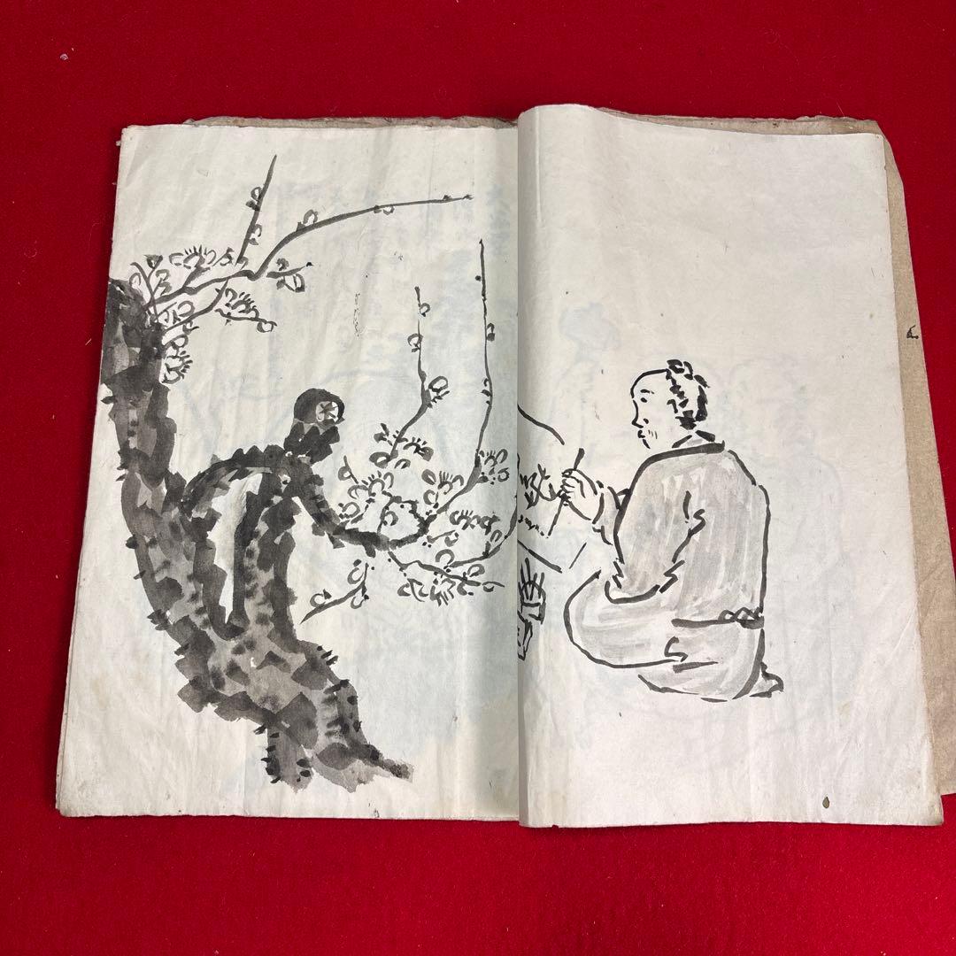 古い日本の書物 古文書 古書き 和式製本 古本