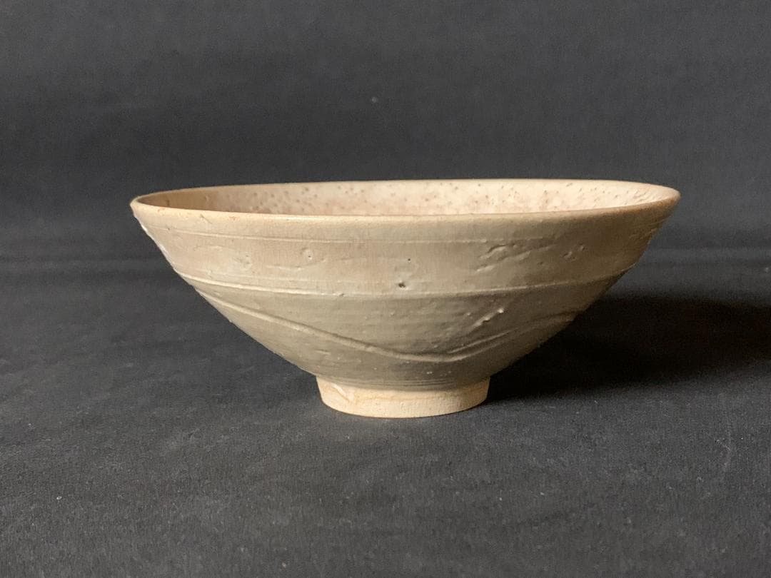 時代 古曽部焼 平茶碗 茶道具 時代木箱入 江戸後期 高槻 899