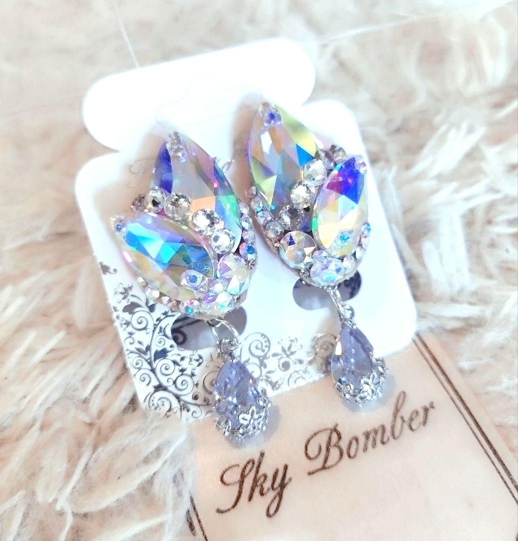 マグノリア様　シルバーのネックレス　イヤリング　バックチャーム　社交ダンス