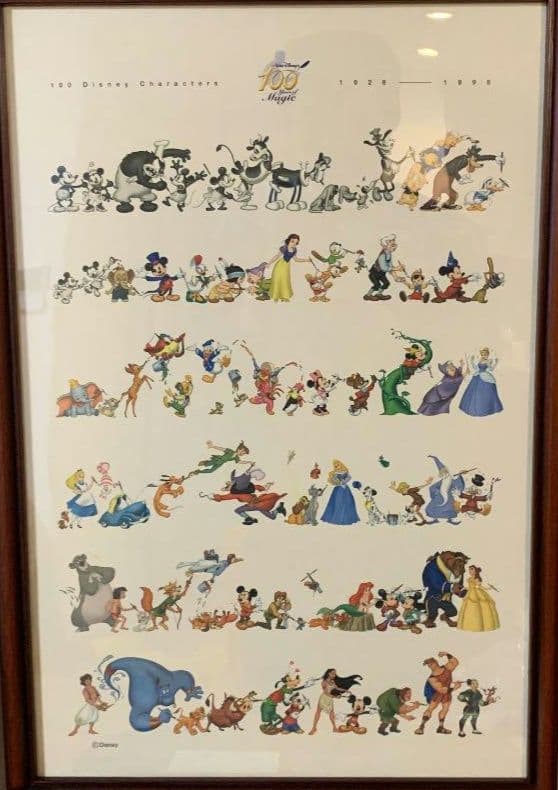 ディズニー 生誕　100周年　記念 1500枚限定　キャンバス　ポスター