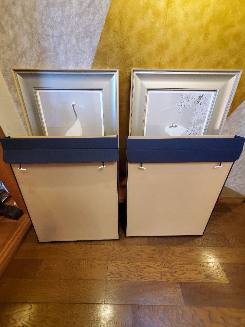 上村松篁 シルクスクリーン「丹頂」左右セット　69/300