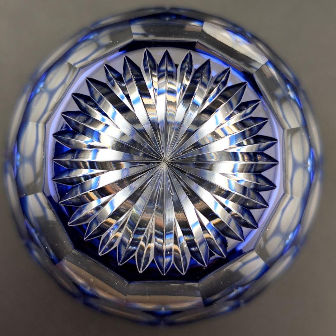 定価23100円☆未使用美品 鍋谷聰 冷酒杯 紫陽花（切子 江戸切子 薩摩切子）