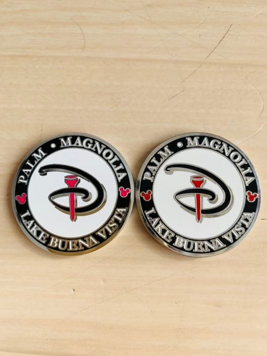 超レア　ディズニー　ゴルフボールマーカ－　ペア　ミッキーマウス　ミニーマウス