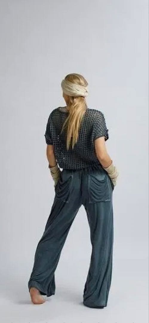 salsation新作Blue Denim☆ワイドパンツ　Lサイズ