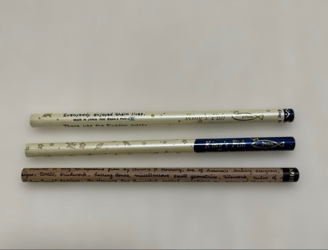 【匿名配送】未使用　鉛筆3本セット レトロ　1990 1989 文房具　年代物