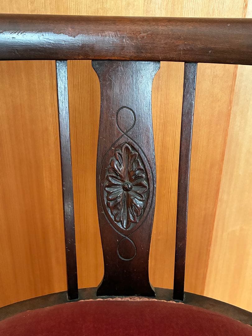 英国アンティーク ドール用イス◆マホガニー製 チェア