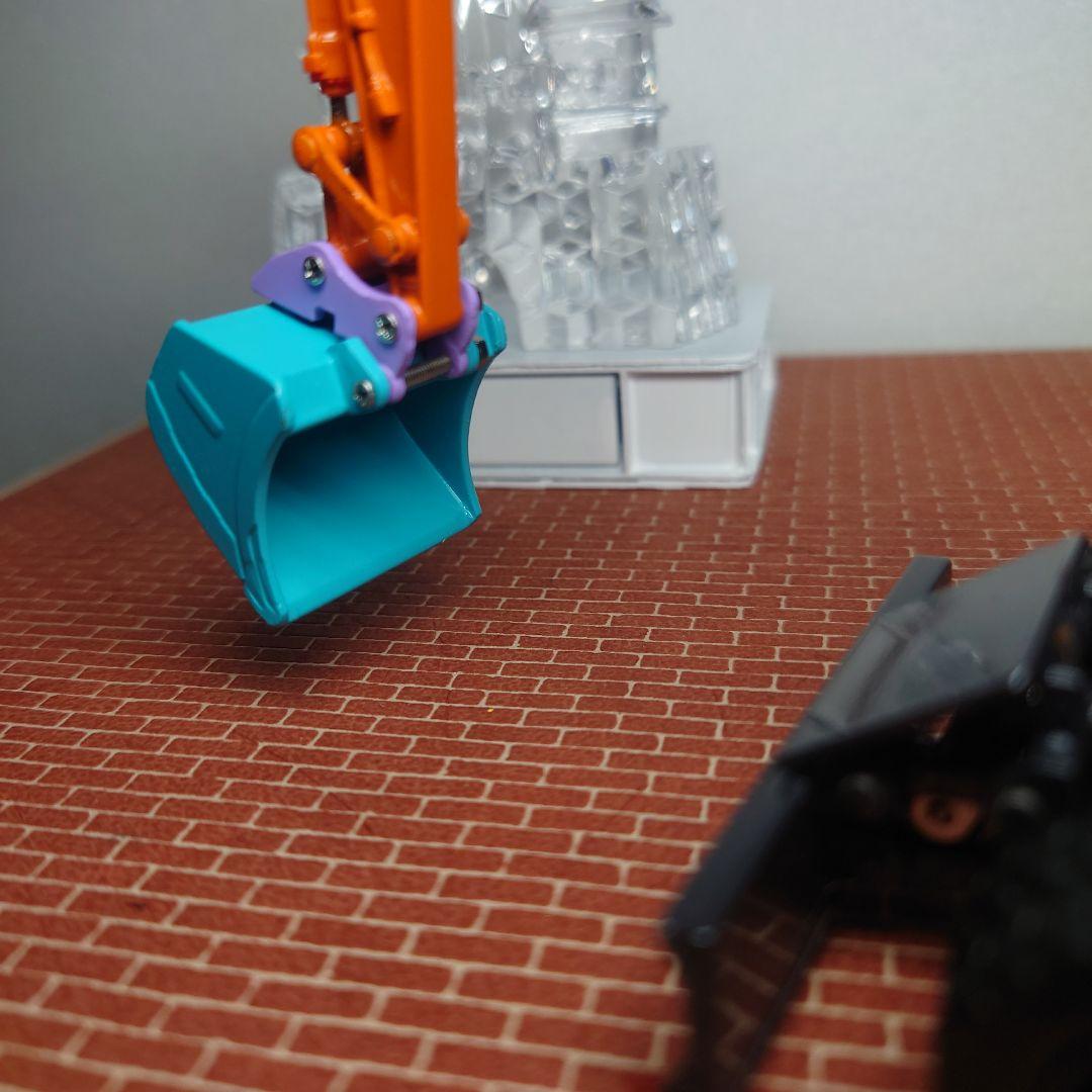 HITACHI ZX140W モノブーム&平バケット 雪像 解体仕様(1/50)