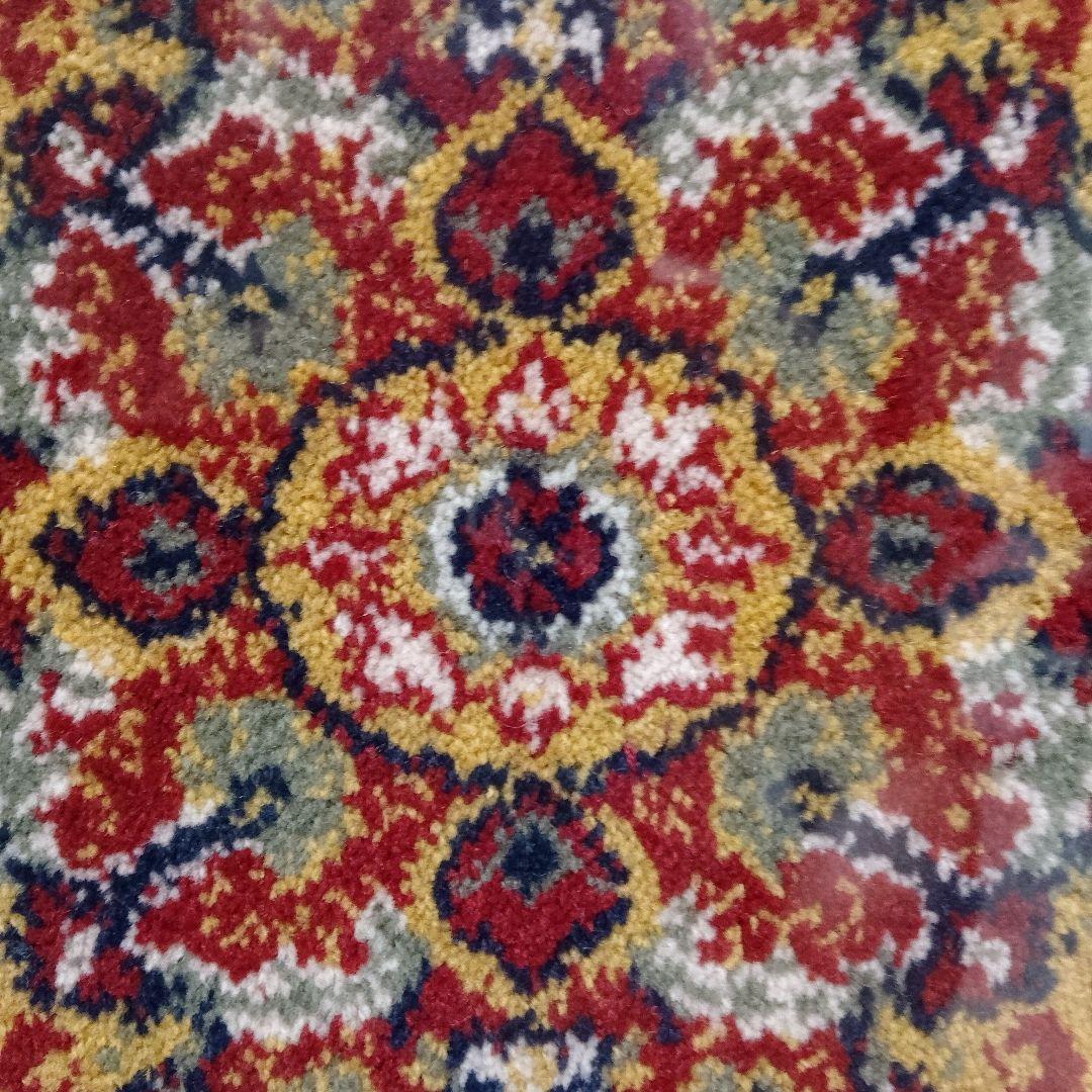 ペルシャ絨毯　イスファハン製　シルク/手織り　アクリル板特注額装