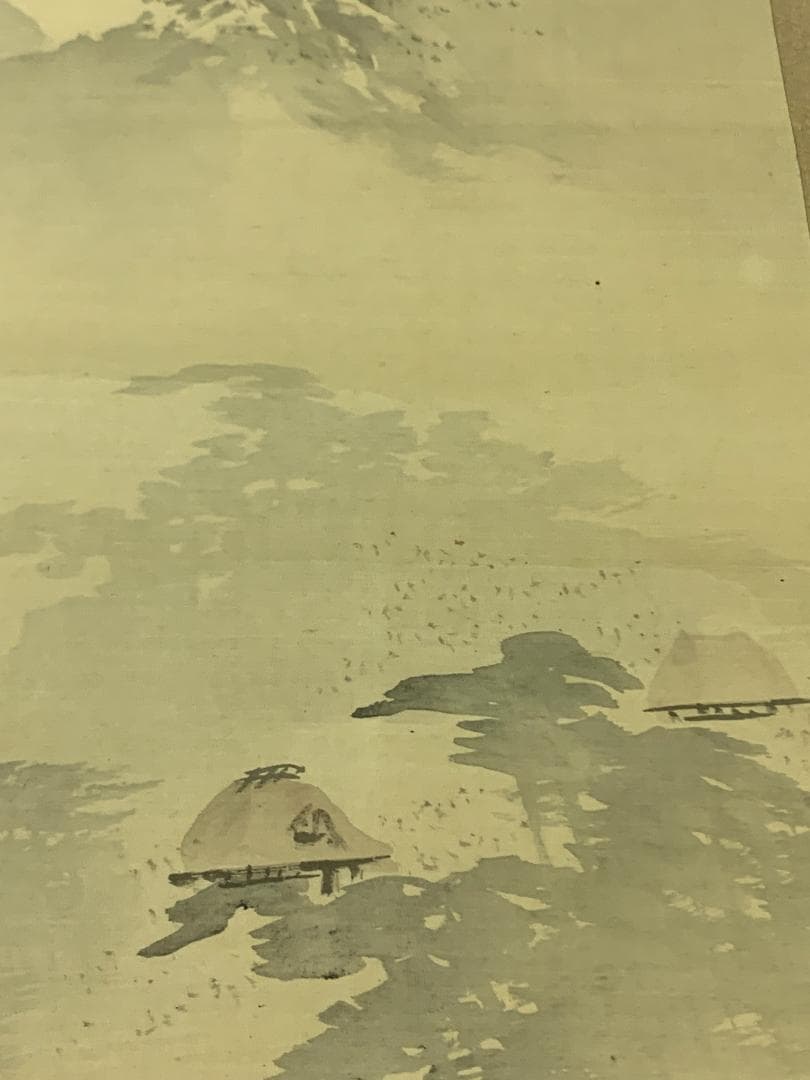 掛け軸　林雲鳳　水墨画　山水　時代物　古道具　茶道具　年代物